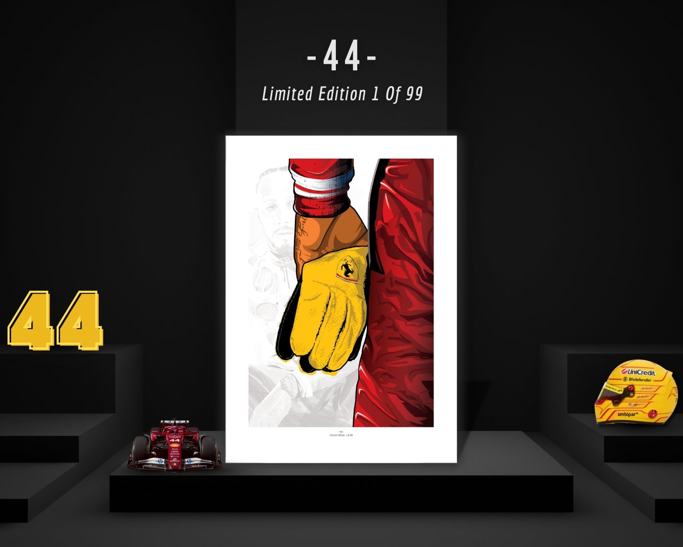 Lewis Hamilton — 44 — Limited Edition Print