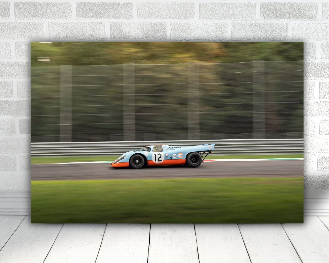 The Porsche 917K #12, full throttle, full presence.