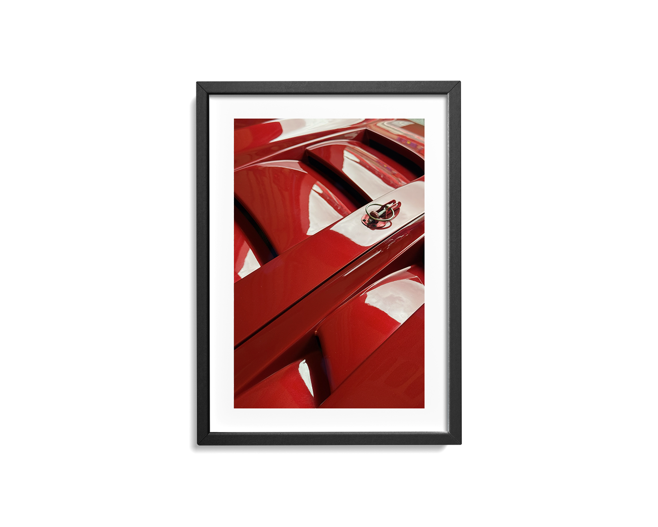 Framed photograph of a 599XX hood air intakes 