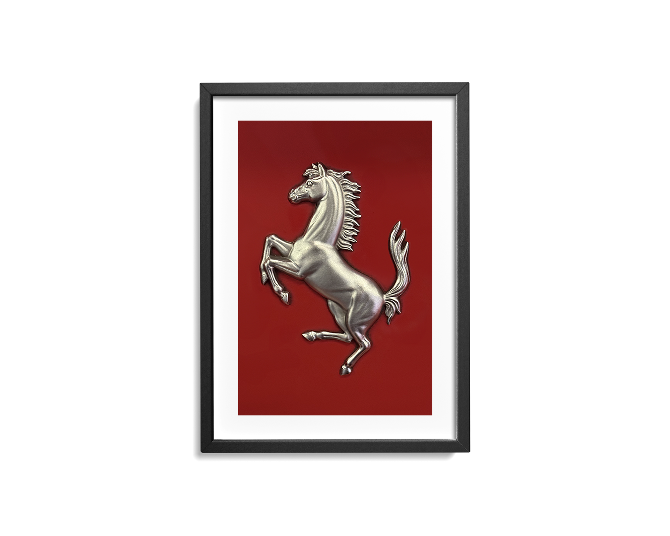 Framed Ferrari 599XX Prancing Horse close-up detail art print - Still Motion XX Programme Collection.