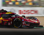 Ferrari 499P exiting Villeneuve Turn during the 6 Hours of Imola endurance race.